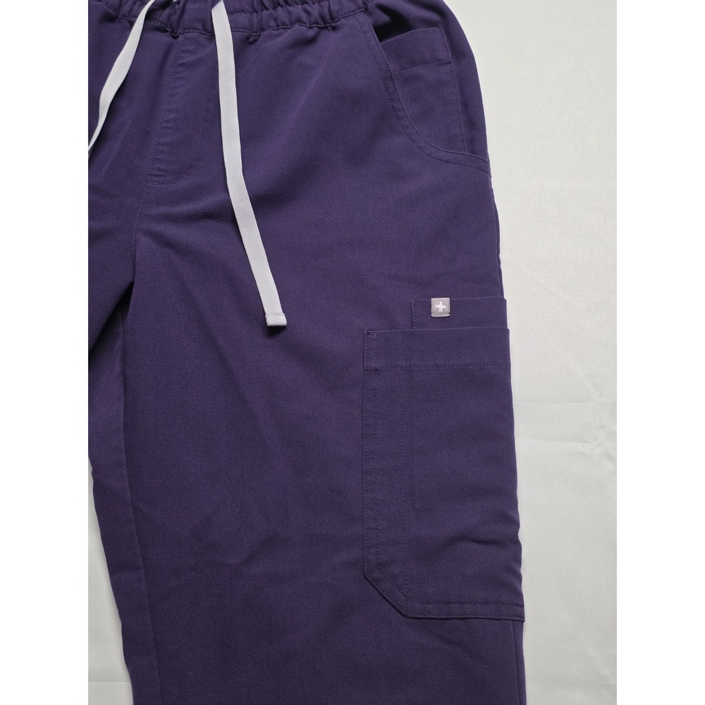 Women's Figs Uman High Waisted Purple Relaxed Fit Jogger Scrub Pants S Technical - Picture 4 of 9